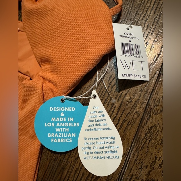 WET Designer Swimwear One Piece Terracota Sexy Cutout Swimsuit  Size Small NWT - Picture 6 of 10
